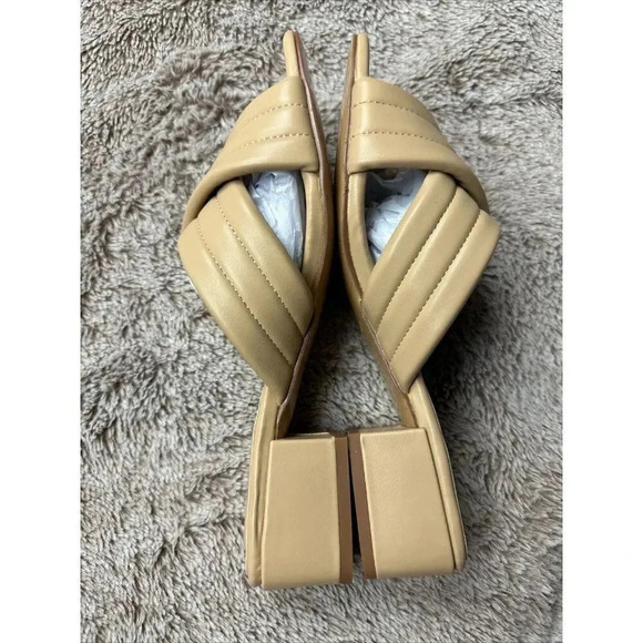 Greatonu Women's Chunky Heeled Sandals Square Open Toe Mules Heels Cross Band Su - Picture 10 of 15